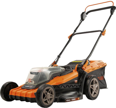 Cortacésped inalámbrico powerplus dual power powdpg75610 - Cortacésped 40 v, 420 mm ø, sin batería ni cargador, con recogedor de césped y descarga trasera