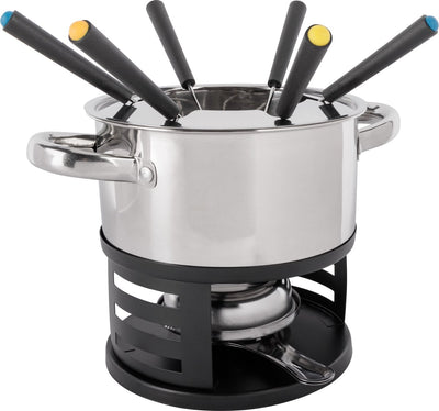 Set per fonduta accogliente e trendy con 6 forchette - acciaio inossidabile - ø 17 cm