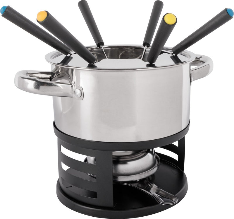 Set per fonduta accogliente e trendy con 6 forchette - acciaio inossidabile - ø 17 cm