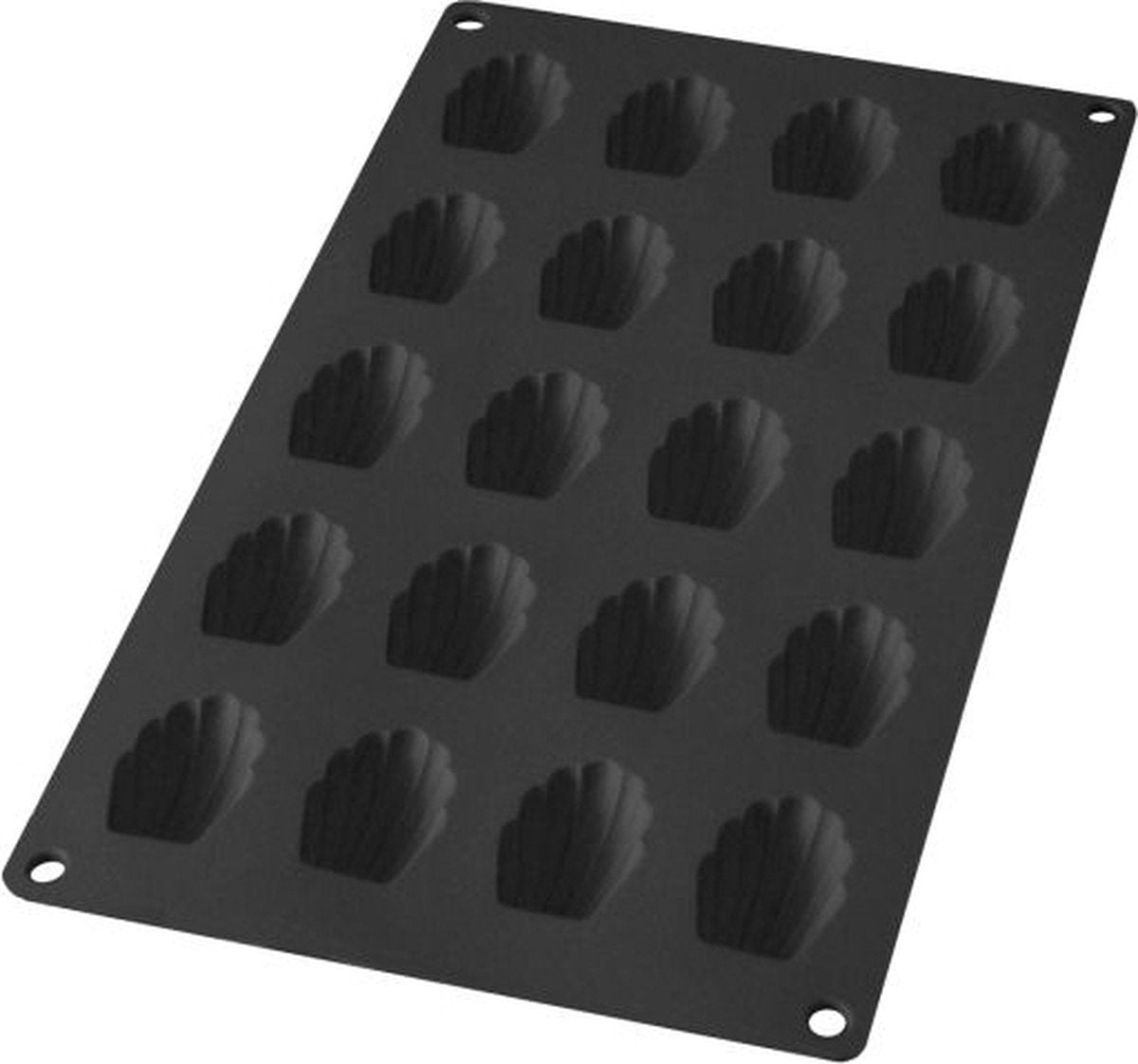Teglia Lékué 20 madeleines - silicone - nero