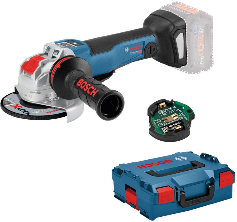 Amoladora angular inalámbrica bosch professional gwx 18v-10 psc 18v cuerpo básico en l-boxx - 06017b0800