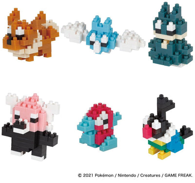Bandai - nanoblock - pacchetto mini-figure pokémon normali - scatola da 6 personaggi pokémon in mattoncini - set di costruzione modello - giocattoli per bambini 12+ adolescenti adulti - nbpm14b