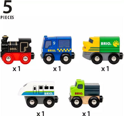 Mini trenini Brio World veicoli assortiti - mini trenini giocattolo - aggancio magnetico - modello casuale