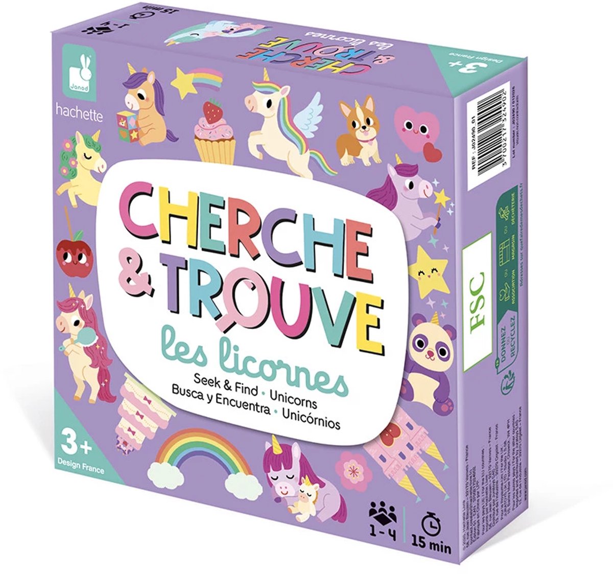Janod - gioco di osservazione - cerca e trova - unicorni