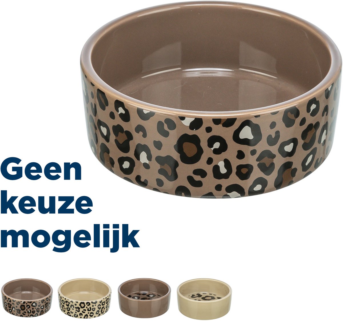 Trixie ciotola per cibo e beverino Leo gatto in ceramica stampa leopardo assortiti