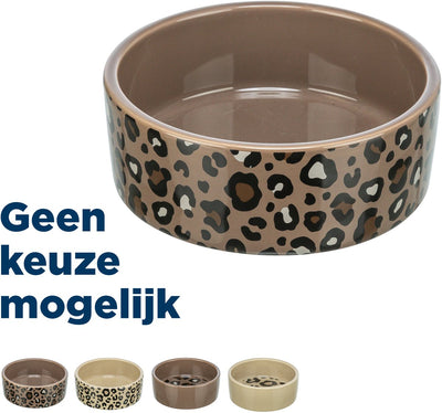 Trixie ciotola per cibo e beverino Leo gatto in ceramica stampa leopardo assortiti
