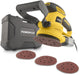 Levigatrice eccentrica elettrica Powerplus powx04710 - 450w, carta vetrata ᴓ125mm - 26000min-1, con 6 acc. e custodia