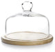 Ibili 18 cm glas top met houten voet transparant