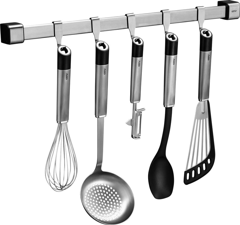 Barra de cocina Gefu smartline - 50 cm - sistema de suspensión de acero inoxidable para utensilios de cocina