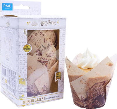 Pirottini per muffin a forma di tulipano - mappa dei predoni di Harry Potter