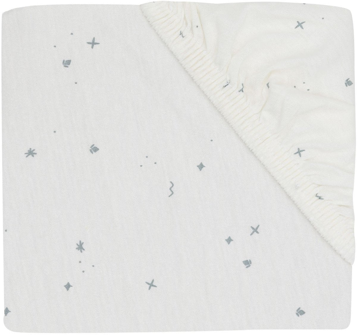 Lenzuolo con angoli scintillanti Jollein per letto - 60 x 120 cm - jersey - verde mare