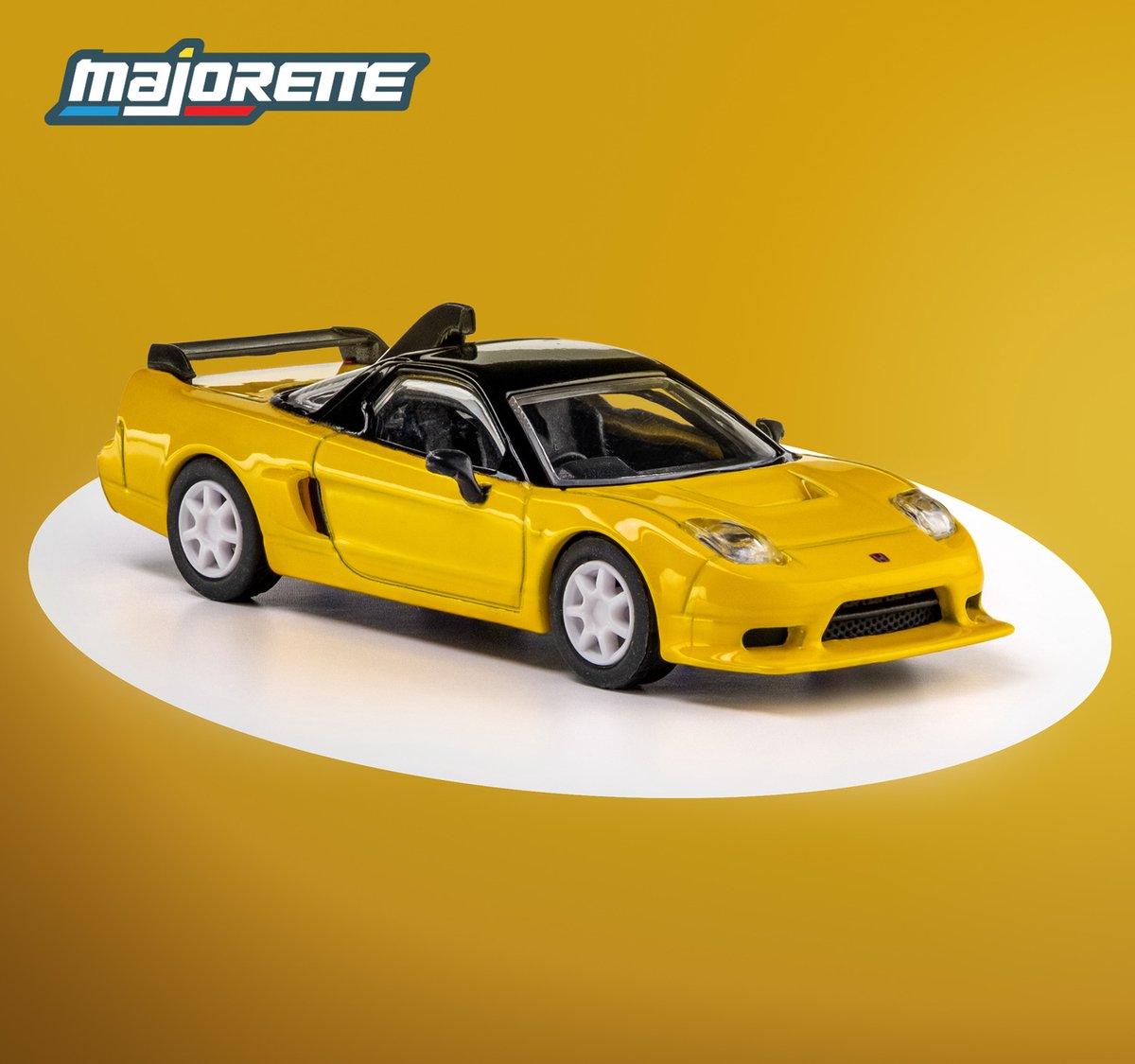 Majorette Honda NSX-R GT '95, gialla (collezione)