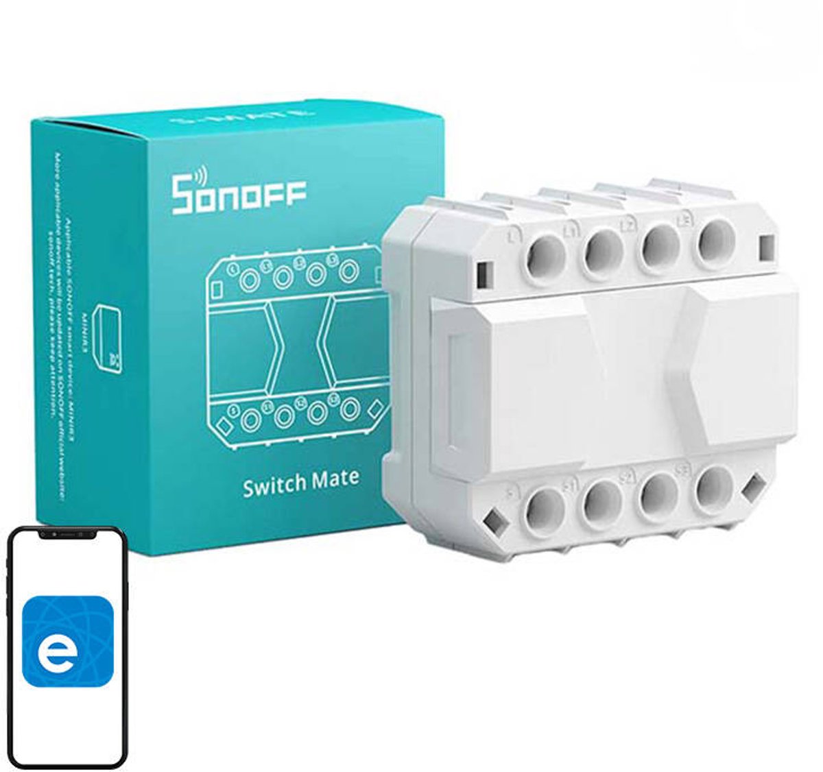 Sonoff s-mate - Trasmettitore a 3 canali - compatibile con mini r3 - alimentato a batteria - portata 50 m