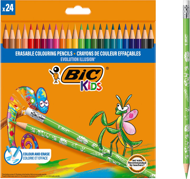 Bic Kids Evolution Lápices de colores exitables, 24st.