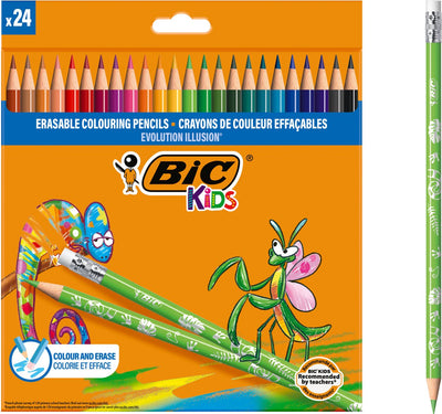 Bic Kids Evolution Exable Coloded Pencils, 24 °.