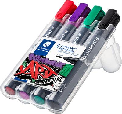 Staedtler lumocolor pennarello indelebile punta tonda - scatola 4 pz