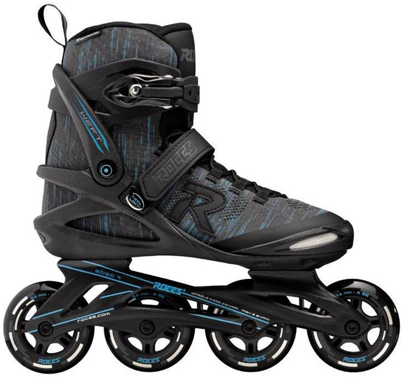 Roces hilo trama 84 patines en línea adultos – ruedas 4x84mm – patines en línea fitness – negro azul – talla 43