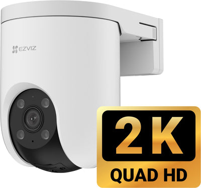 Telecamera da esterno Ezviz H8C SE 2K - Pan tilt 360° - Visione notturna a colori - Localizzazione automatica rilevamento umano AI - Resistente alle intemperie - Compatibile con Alexa e Google Assistant - Nessun costo mensile