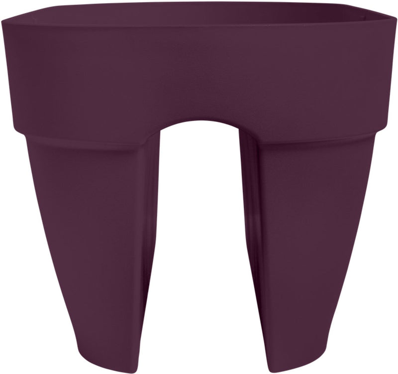 Elho vibia campana flower bridge 60 - balkonbak met ophanging - 100% gerecycled plastic - l 59 x b 26 x h 22 cm - esdoorn paars