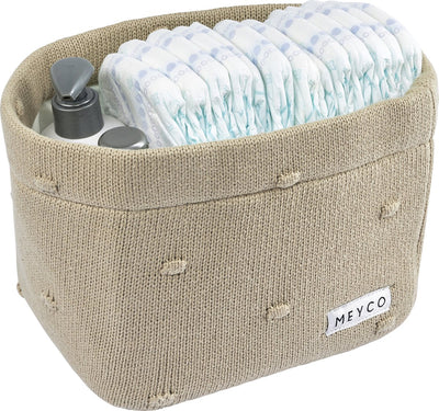 Meyco baby mini knots changing basket - sand - small