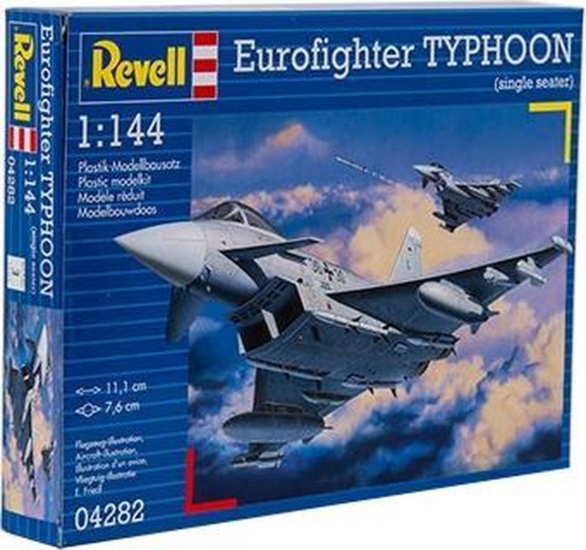 Revell model kit car - 04282 eurofighter typhoon - monoposto in plastica - 1:144 - modellismo