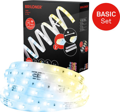 Briloner pimp your stripe starter set Striscia LED 2m, WiFi, CCT, controllo vocale