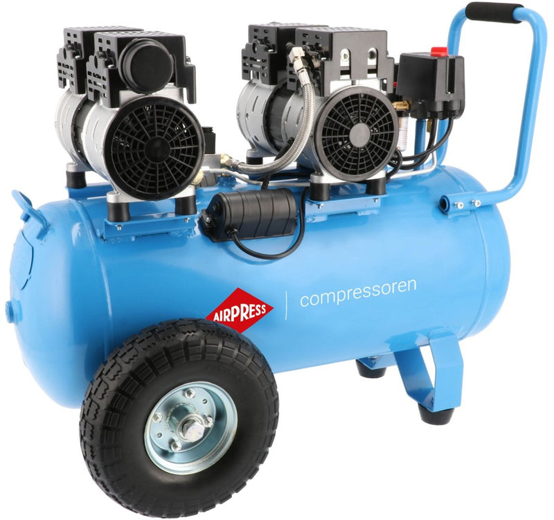 Airpress lmo 50-270 | compressore silenzioso senza olio | 8 bar 2 cv 1,5 kw | 185 l/min | 50 litri - 36504