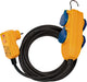 Cable adaptador de protección Brennerstuhl fi ip54 con bloque de alimentación (extensión de 4 vías para exterior ip54, cable de 5 m, con interruptor de protección personal)