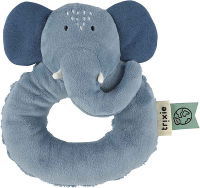 Trixie rattle – mrs. elephant – soft baby toy with crinkle sound – sensory toy – from 3 months