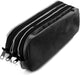 Estuche para bolígrafos Kangaro - rectangular - 3 compartimentos - 25 x 9 x 11 cm - negro blanco gris - k-56401