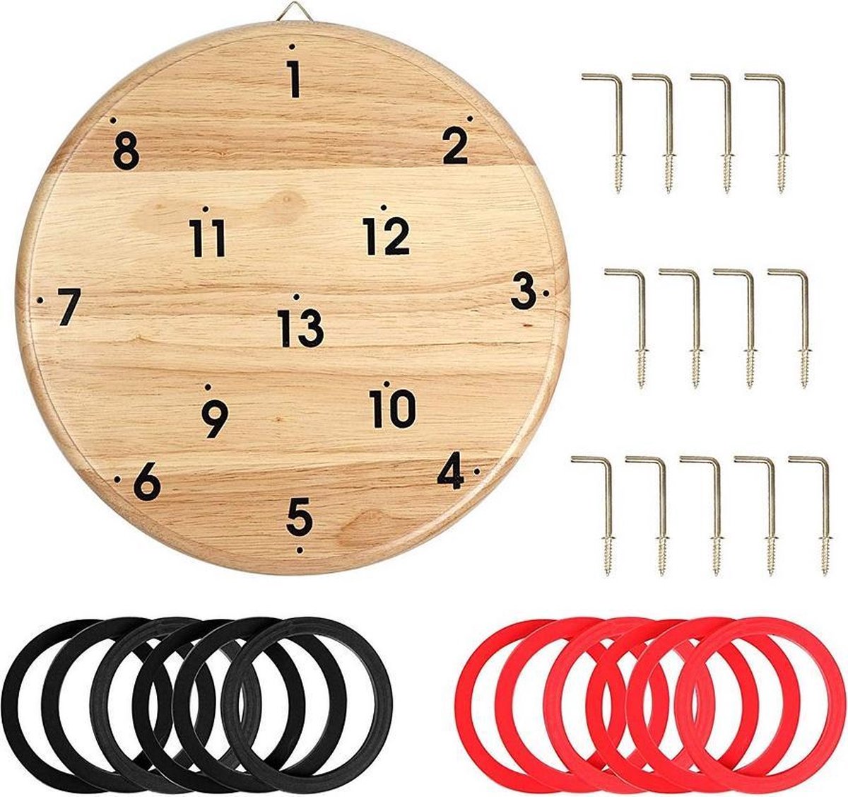 BS Toys Hook Through Lanza de madera, 13dlg.