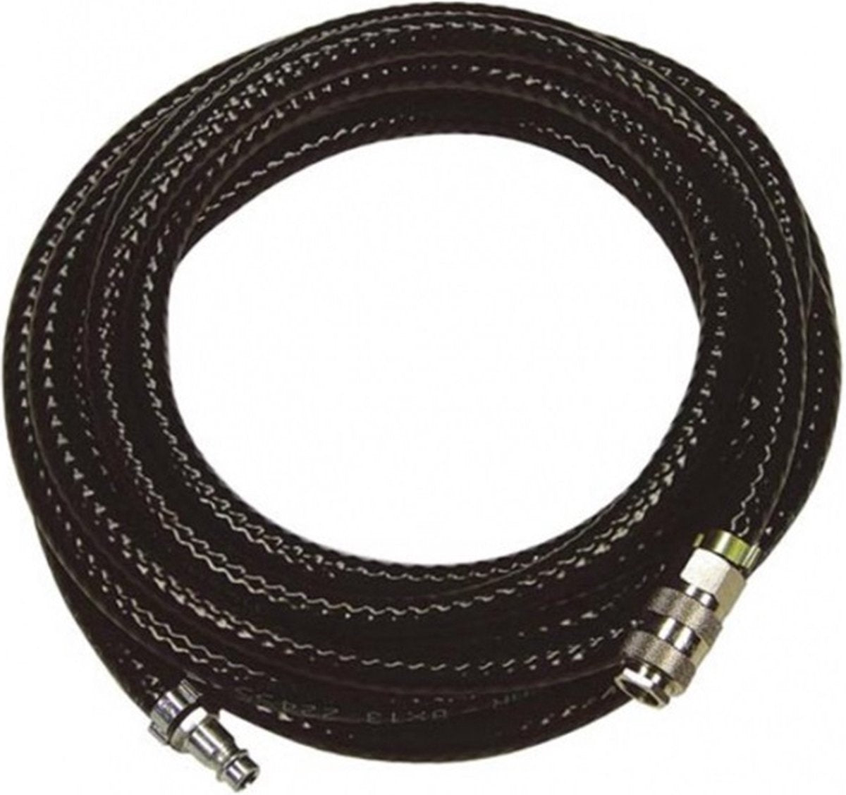 Hbm machines stanley luchtslang 20 meter - compressor slang - max. 10bar - europese snelkoppeling - pvc - zwart