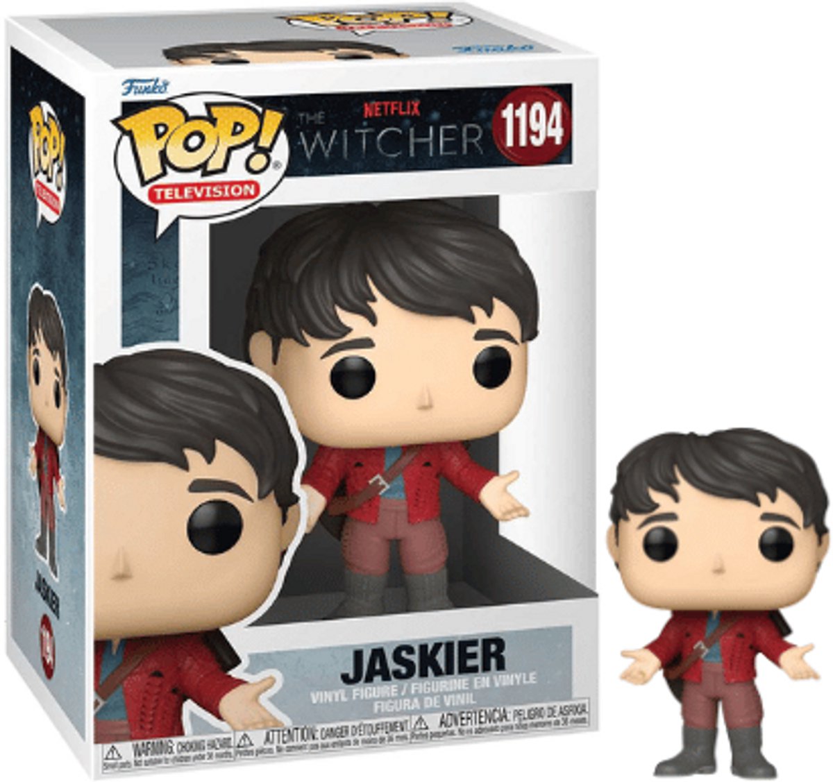 Funko the witcher - pop! tv jaskier (red outfit) 9 cm verzamelfiguur - multicolours