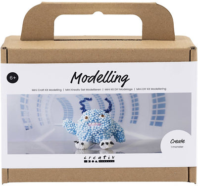 Creativ company mini hobby set sculpting, monster bobby, light blue, 1 box