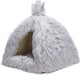 Beeztees Kitten Cave Cosmo - cesta per gatti - peluche - grigio - 40x40x40 cm