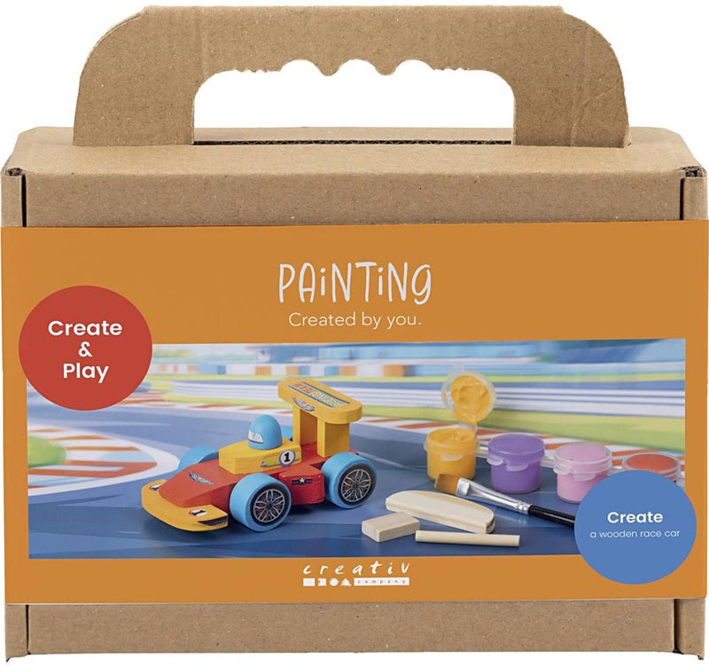 Creativ company mini set de hobby para pintar, coches de carreras, colorido, 1 caja