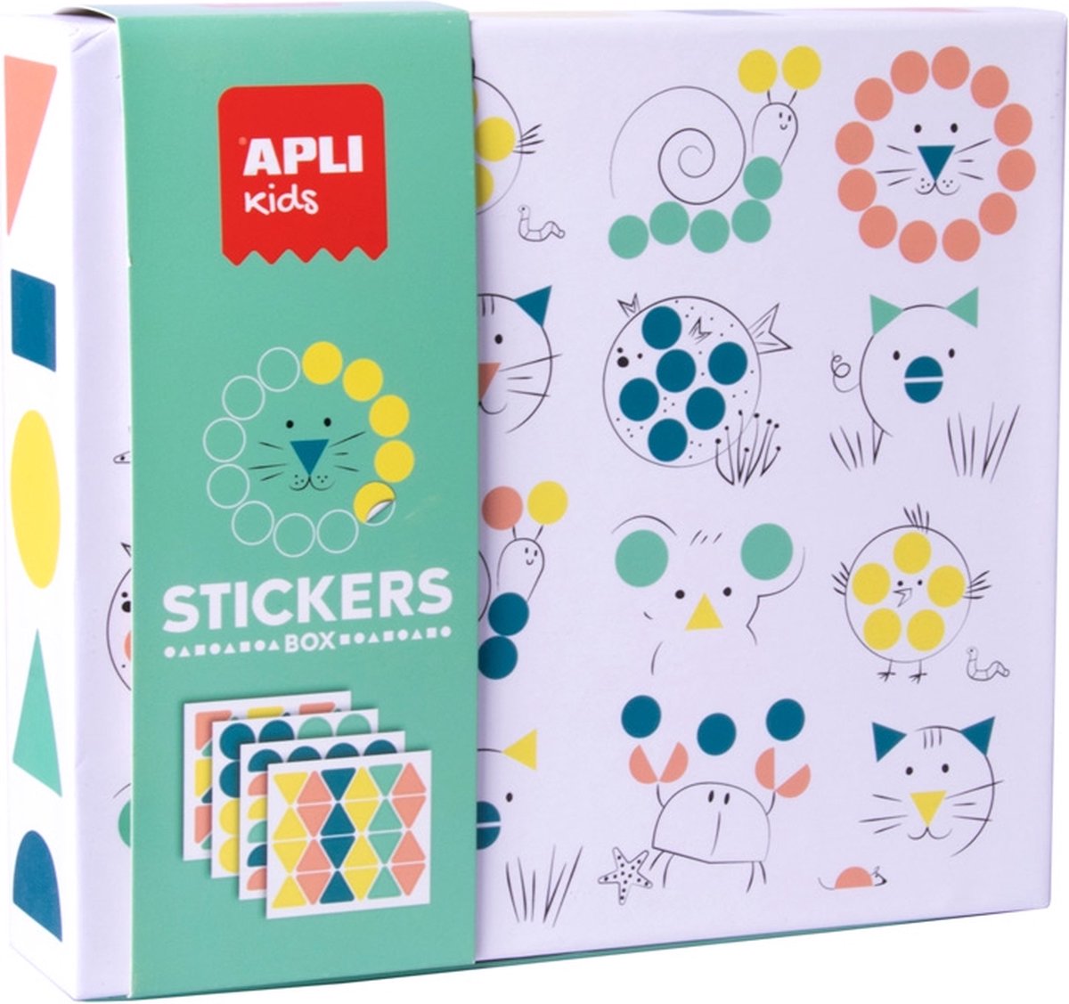Apli kids stickerspel geometrische dieren