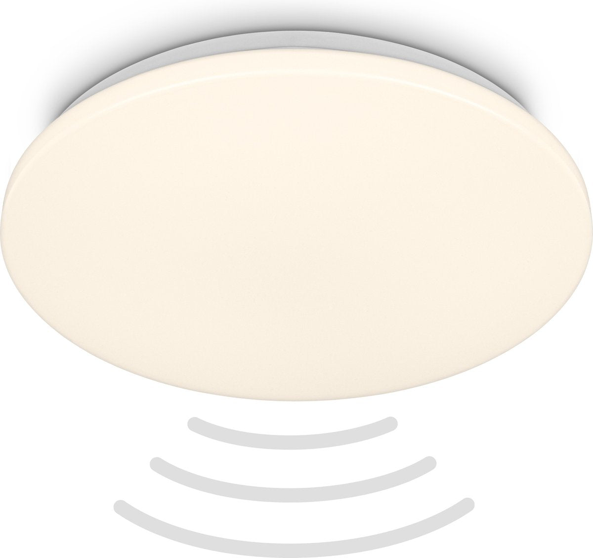 Briloner - led badkamerlamp - badkamerverlichting met bewegingsmelder - warm wit licht - ø35 x 5.5 cm - wit