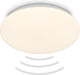 Briloner - led badkamerlamp - badkamerverlichting met bewegingsmelder - warm wit licht - ø35 x 5.5 cm - wit