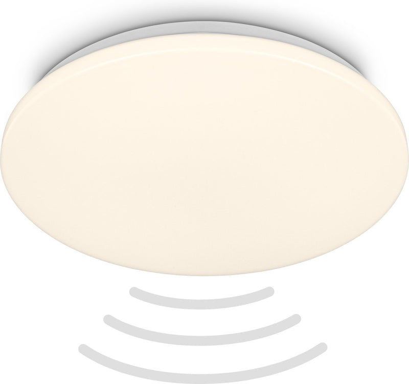 Briloner - Lampada da bagno a LED - illuminazione da bagno con rilevatore di movimento - luce bianca calda - ø35 x 5,5 cm - bianco