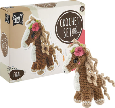 Kit de crochet para grupo de manualidades creativas, potro - incl. aguja e hilo