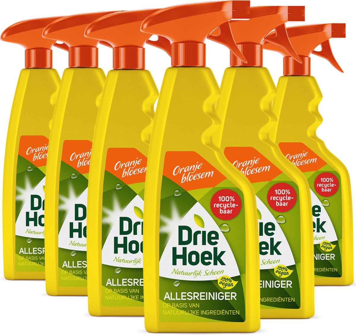 Sapone liquido spray detergente multiuso Triangle - fiori d'arancio - 6 x 500 ml