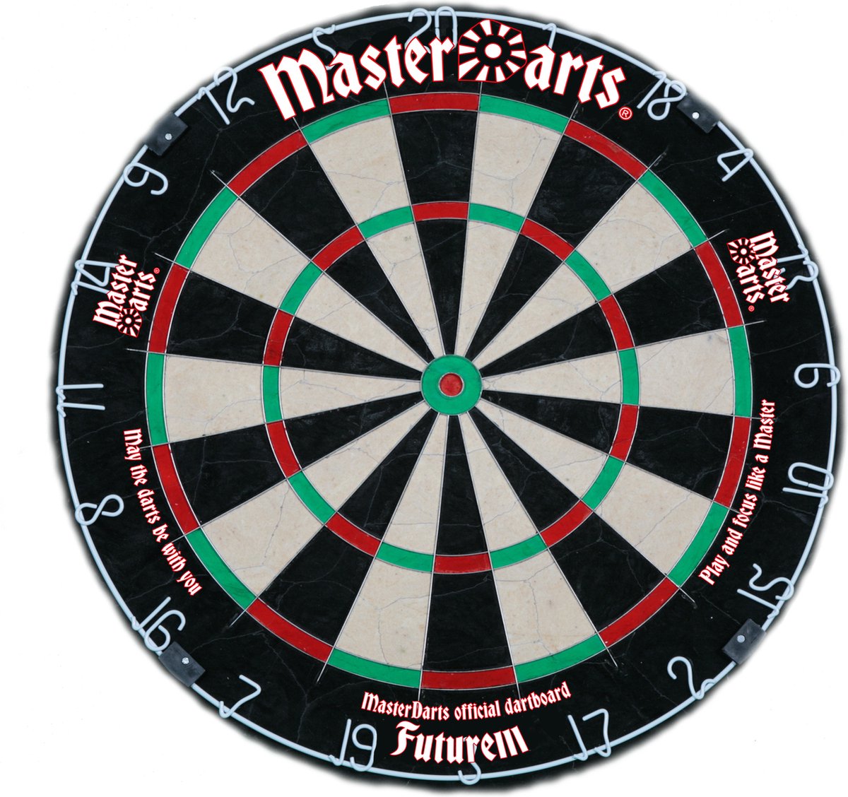 Masterdarts future iii dartbord - 45 cm sisal dartbord - officiële wedstrijdmaat - professioneel dartbord