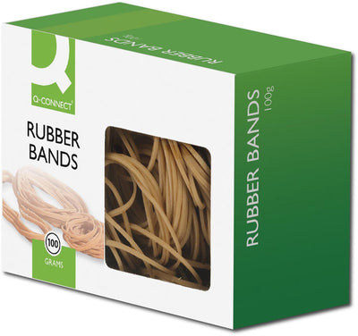 Q-connect 10 pezzi di elastici più grandi 10 mm × 127 mm – elastici in gomma