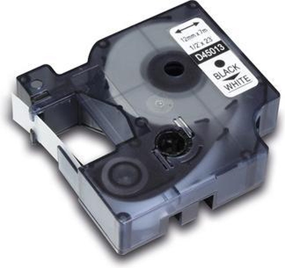 Kangaro tapecassette - compatible dymo 45013 zwart wit