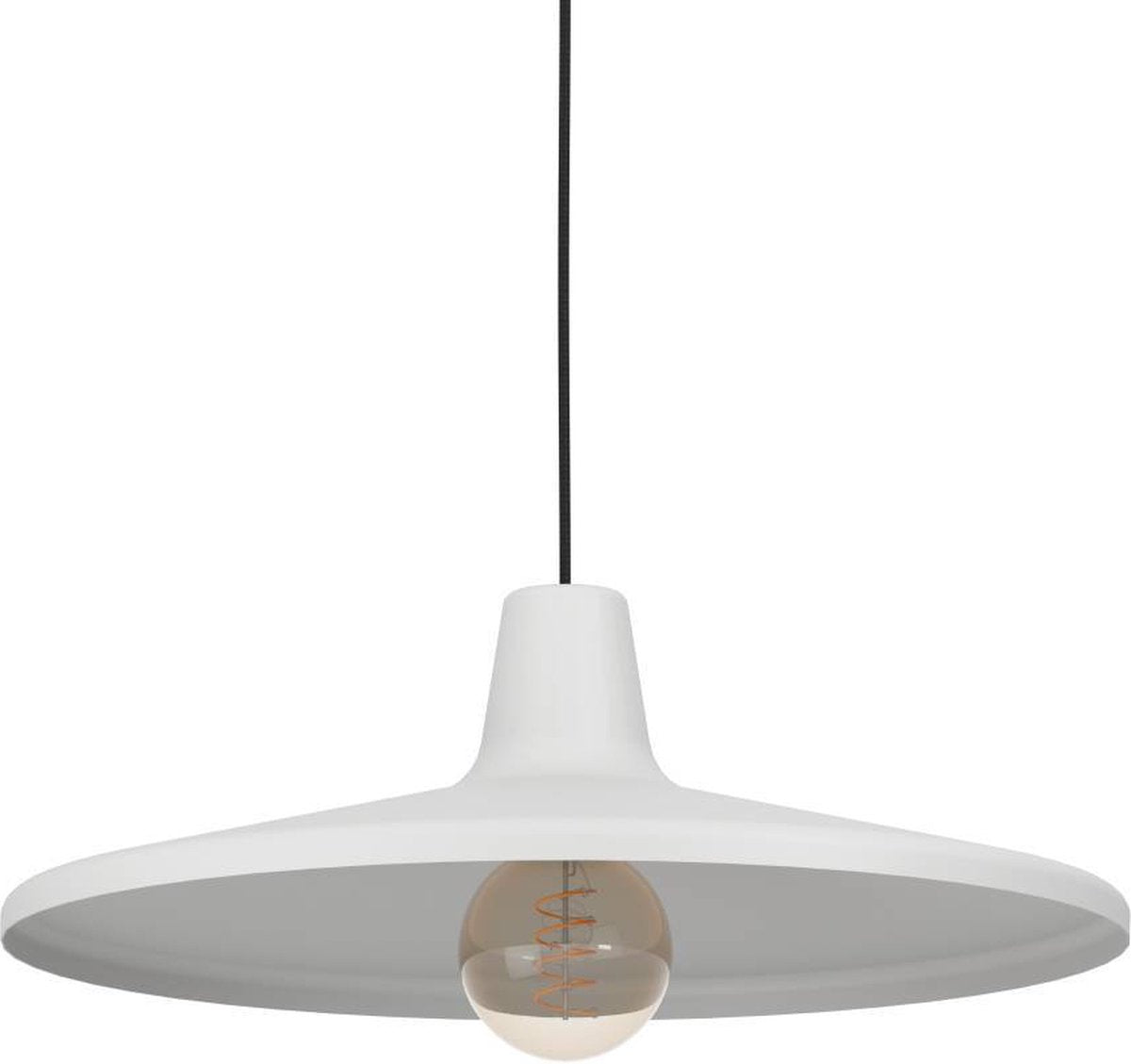 Lampada a sospensione Eglo miniere - e27 - ø 42 cm - nero|grigio