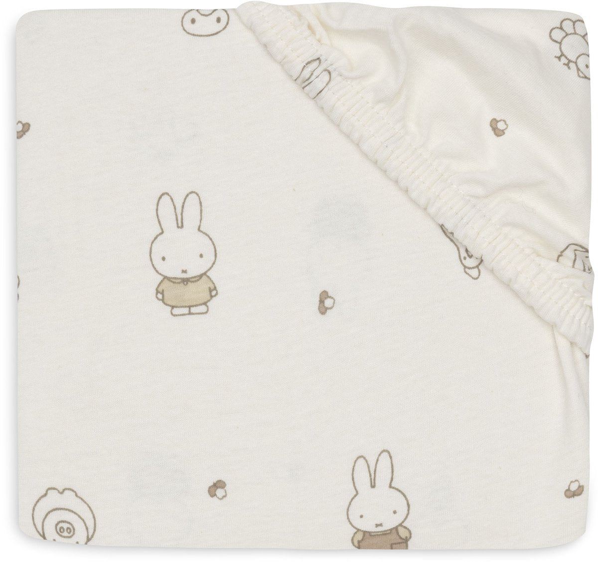 Lenzuolo con angoli Jollein per letto - 60x120 cm - jersey - miffy family farm`