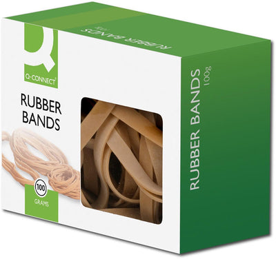 Elastici Q-connect, larghezza 9 mm, lunghezza 140 mm, n. 78, scatola da 100 g