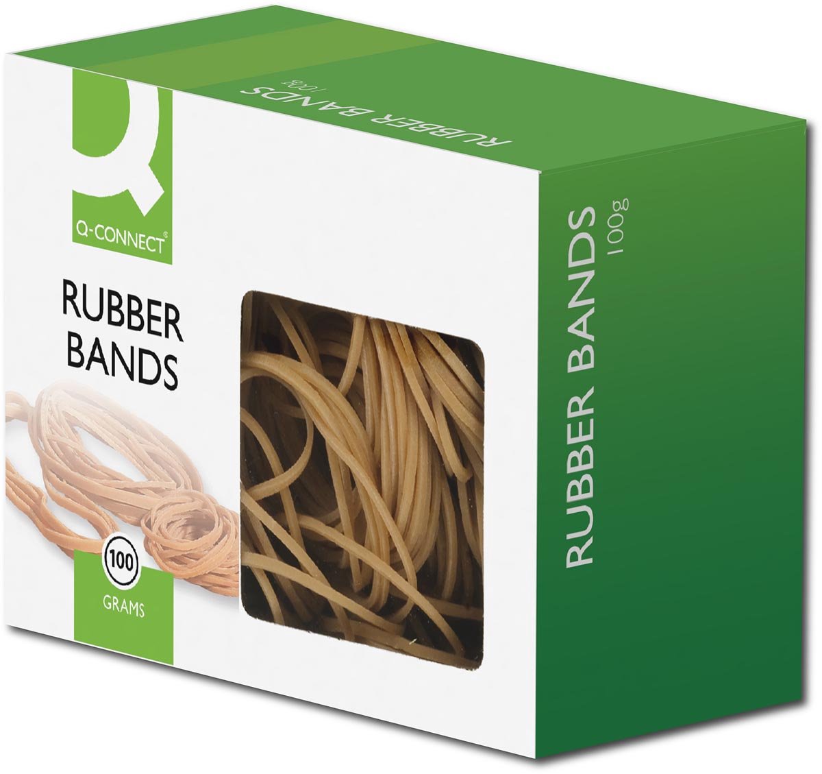 Q-connect 10 pezzi di elastici più grandi 10 mm × 127 mm – elastici in gomma