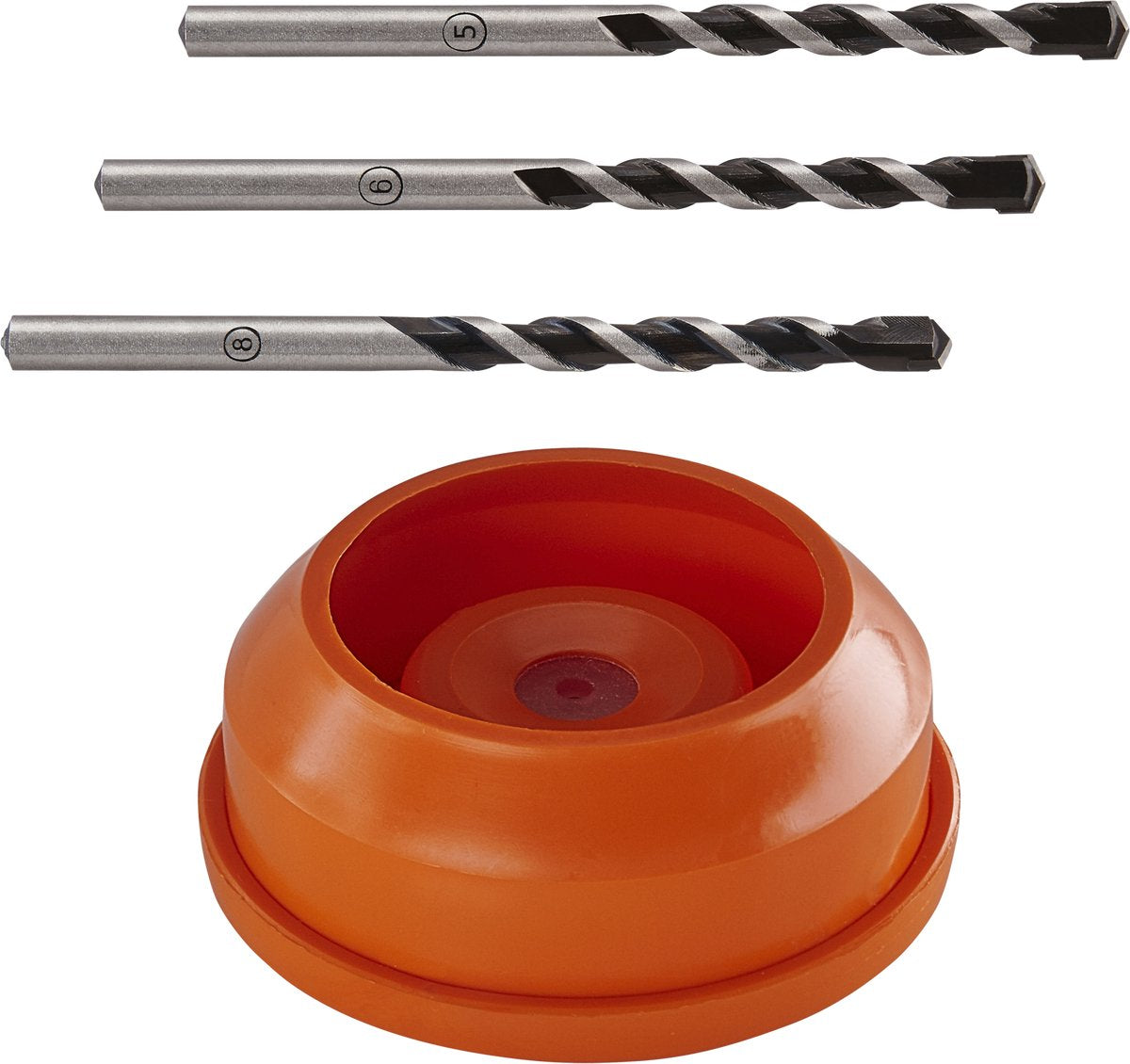 Wolfcraft - Juego de brocas para hormigón con colector de polvo - "profesional" con punta de metal duro, 4 piezas. - 8640000